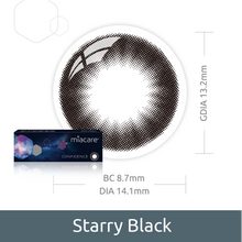 Load image into Gallery viewer, Miacare CONFiDENCE Daily - Starry Black Color Lenses / 10 lenses pack)
