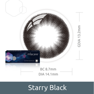 Miacare CONFiDENCE Daily - Starry Black Color Lenses / 10 lenses pack)